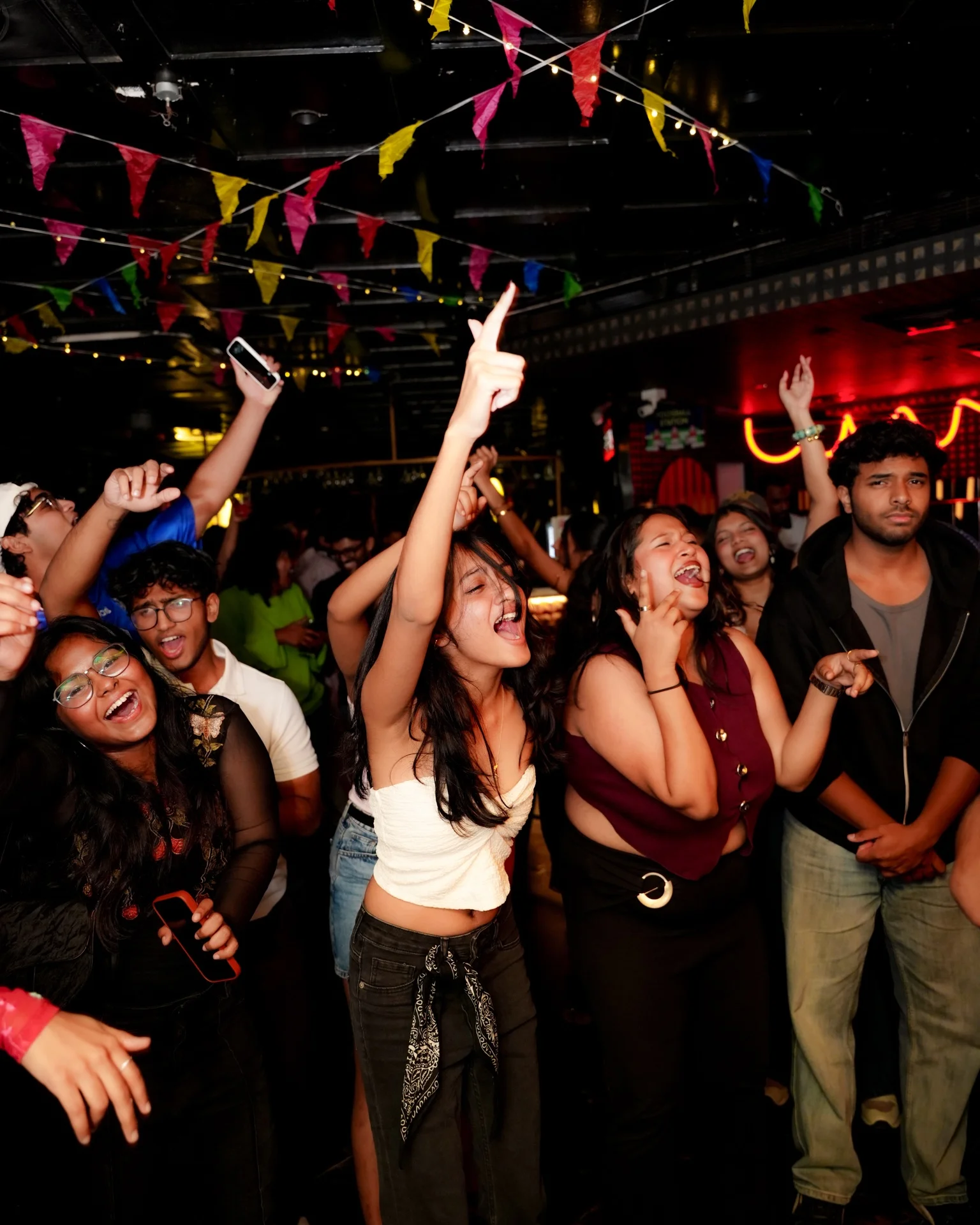 Crowd celebrating at House Party